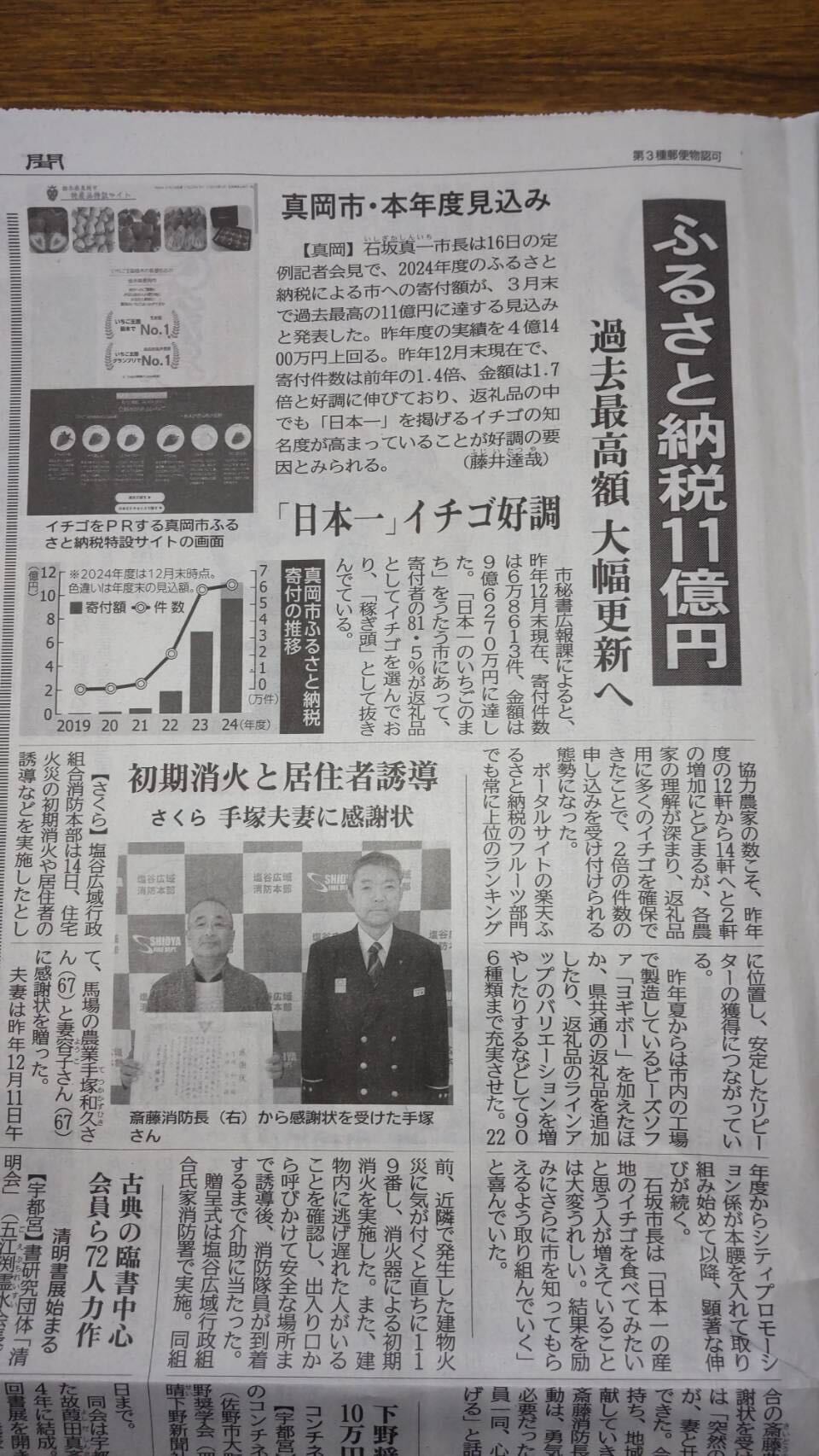 【過去最高】長野県と栃木県の新聞に掲載されました。